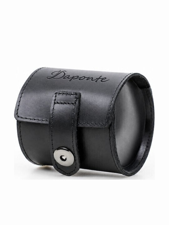 Leather Travel Case For 1 Watch Black