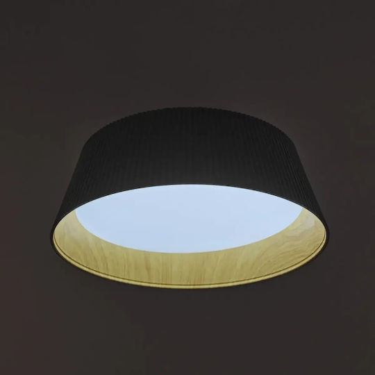 Plafonieră de tavan neagră cu LED integrat