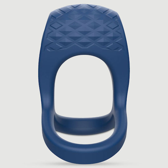Inele Wireless Duble Pentru Penis și Testicule Din Silicon Cu Vibrație Albastru