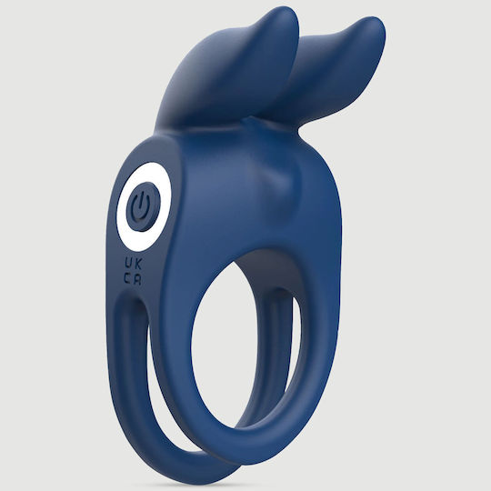 Inele Pentru Penis Cocoș și Testicule Din Silicon Cu Urechi De Iepure și Vibrație Fierce Controlate De La Distanță Albastru