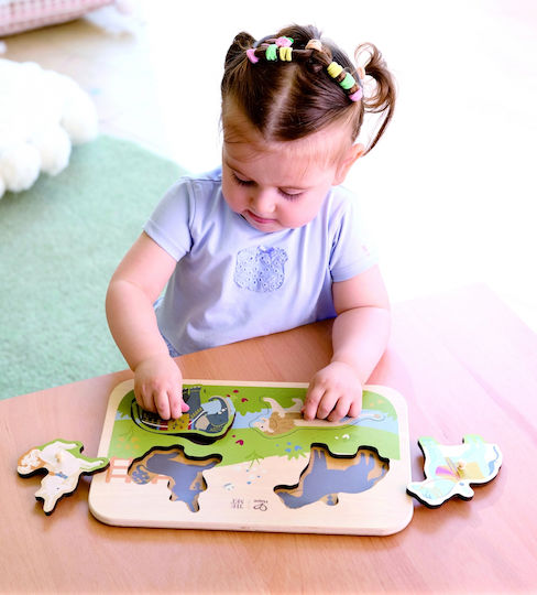 Дървен Детски Пъзел Pegged 5pcs Hape