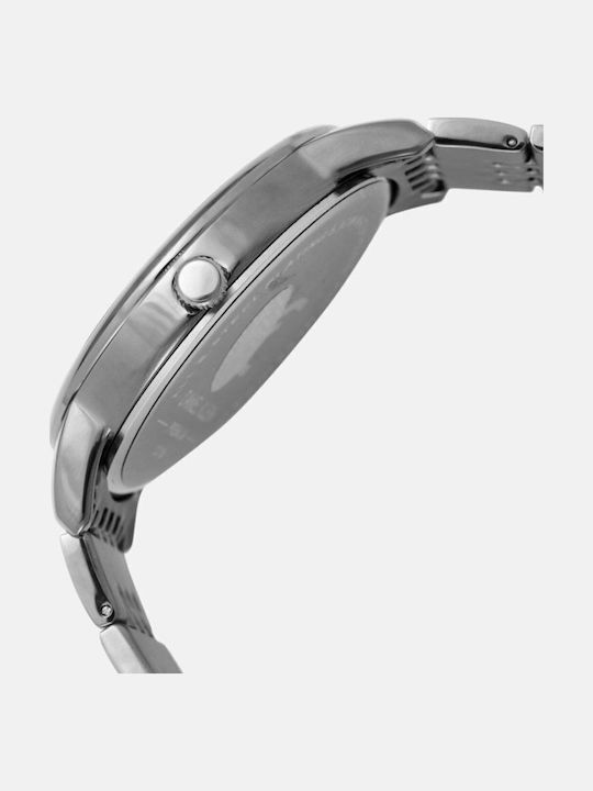 Men's Watch 44mm Battery with Silver Metal Bracelet