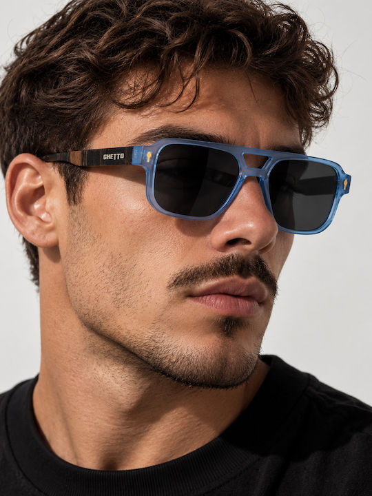 Ghetto Unisex Ochelari De Soare Albastru Transparent