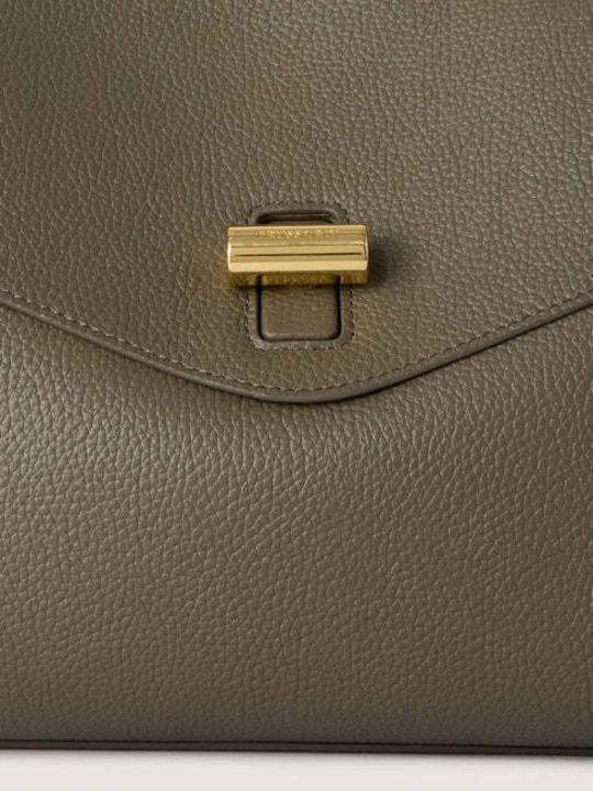 Leather Women's Shoulder Bag Green