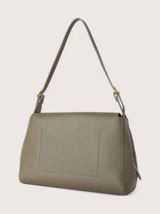 Leather Women's Shoulder Bag Green