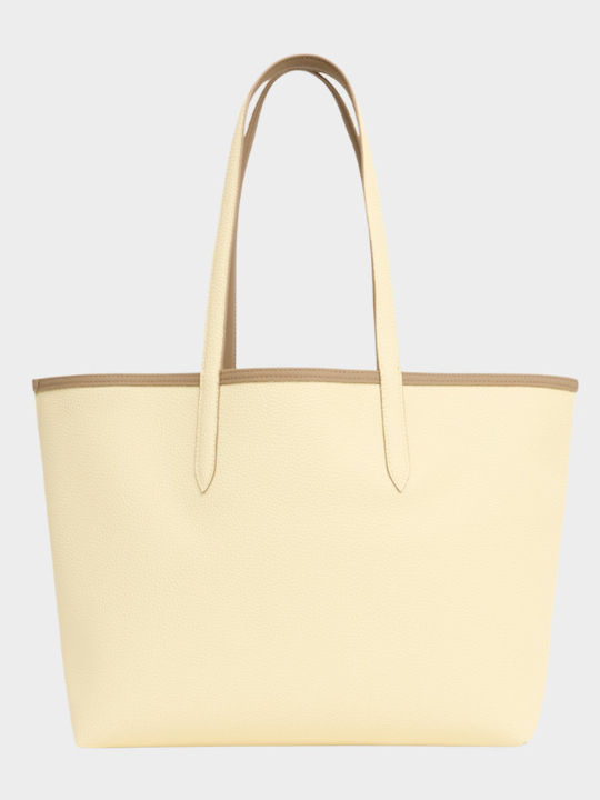 Fabric Women's Tote Bag Croco Tabac Brown