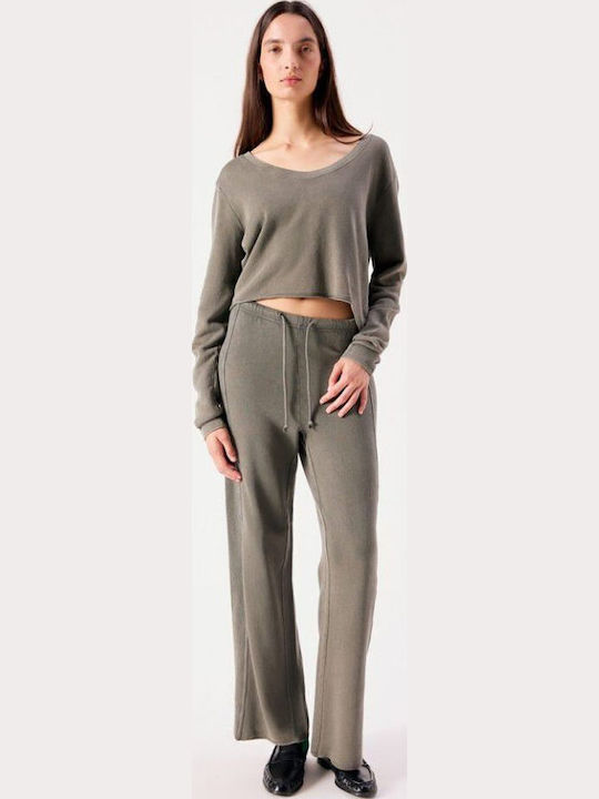 Bepow Women's Blouse Cotton Khaki