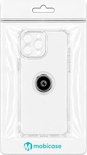Transparente Silikon Handyhülle Apple iPhone 13 Pro Drehbarer Kickstand Ring & Verstärkte Ecken