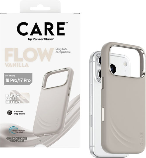 Care by PanzerGlass Flow Handyhülle Vanille W Kompatibel mit Magsafe Apple iPhone 18 Pro 17 Pro