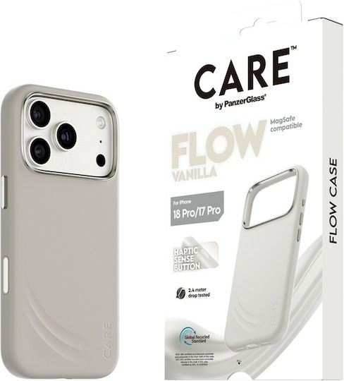 Care by PanzerGlass Flow Handyhülle Vanille W Kompatibel mit Magsafe Apple iPhone 18 Pro 17 Pro