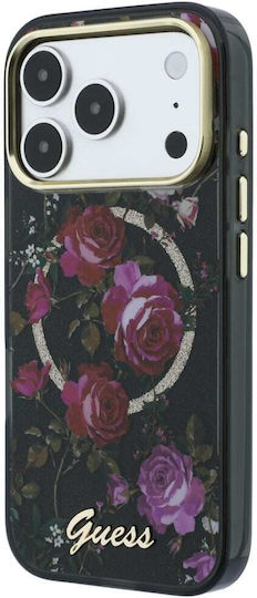 Guess Iml Glitter Blossom Roses Case Iphone 18 Pro 17 Pro Black