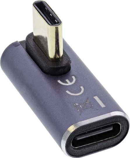 InLine 35900C Μετατροπέας USB-C male σε USB-C female Γκρι