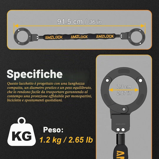 Тежест Бронзов Катинар Заключване на Скоба с Ключ 60mm Черен