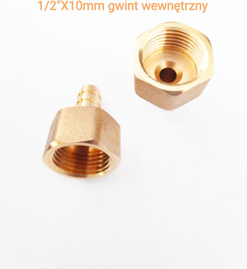 Capăt Furtun 1/2x9mm Filet Masculin Alamă