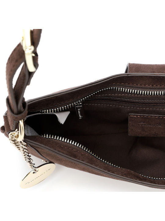 Marina Women's Shoulder Bag Suede Brown
