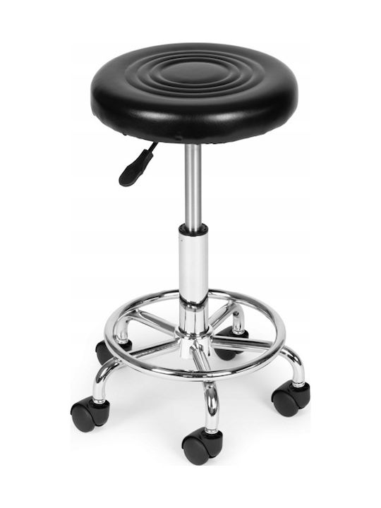 Taburet De Birou Rotund Negru 33.5x33.5x47cm
