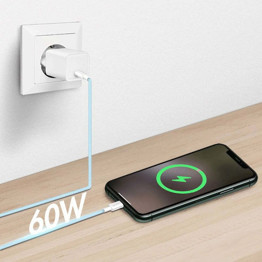 LogiLink USB 2.0 Kabel USB-C männlich - USB-C 60W Blau 0,5m CU0349