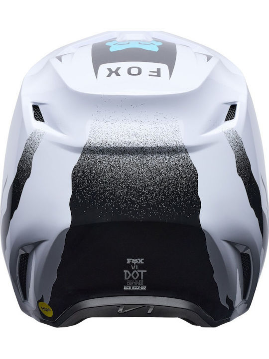 Fox V1 Clutch Alb/Negru Cască Moto Motocross ECE 22.06 1240gr Fox V1 Clutch Alb/Negru Cască Moto Motocross ECE 22.06 1240gr