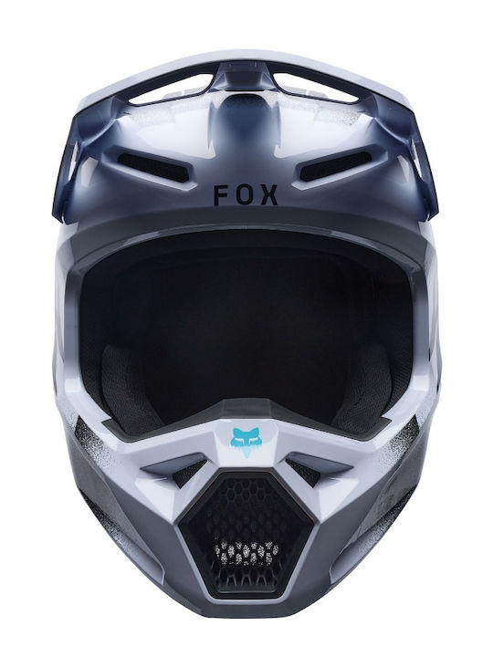 Fox V1 Clutch Alb/Negru Cască Moto Motocross ECE 22.06 1240gr
