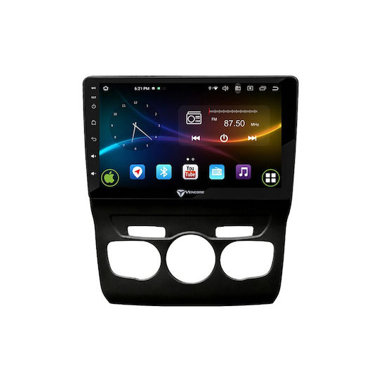 Vencore 3236-10008-0131b Multimedia-Display Android 15 10.1" 9109a Mtk6762 Octa-Core 2GB/32GB IPS Abnehmbares Bedienfeld CarPlay Android Auto Unterstützung Rückfahrkamera AHD Citroen C4L 2011-2016 – Schwarz