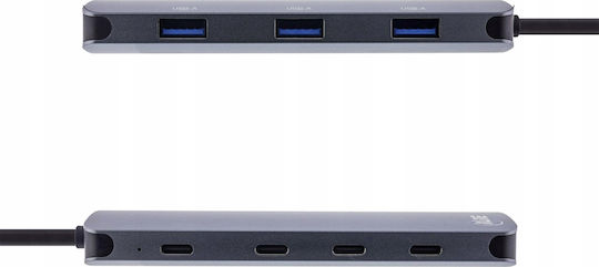 InLine USB 3.2 10 Port USB Hub with USB-C / USB-A Connection Grey