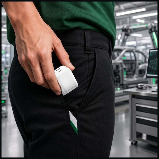 4Smarts Încărcător Fără Cablu cu 2 Porturi USB-C 45W Power Delivery Alb (PDPlug SiC)