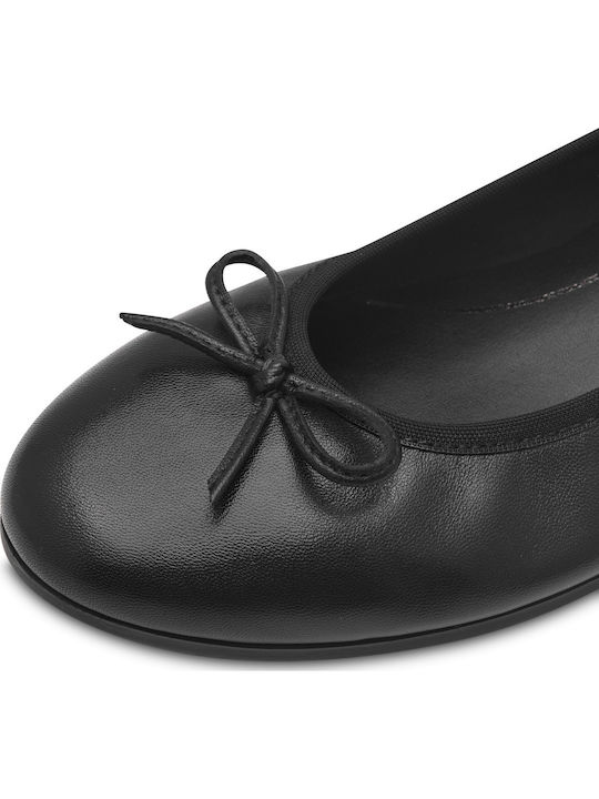Damen-Ballerinas aus Leder Black