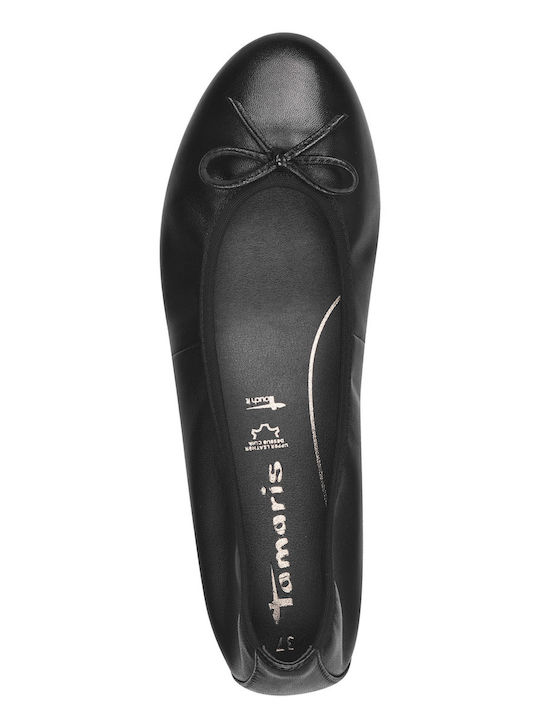 Damen-Ballerinas aus Leder Black
