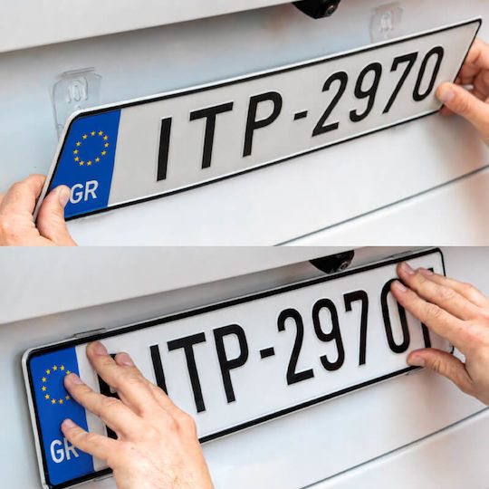 Auto Gs Nummernschildrahmen Unsichtbar Ohne Rahmen Vorne Hinten Transparent 110mm 4 Stück