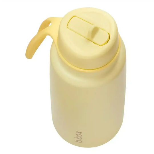 B.Box Thermos Bottle 1 L Lemon Twist with Straw