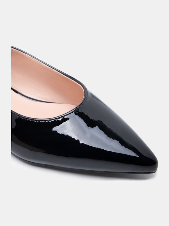 Pointed Toe Heels With Low Heel Black