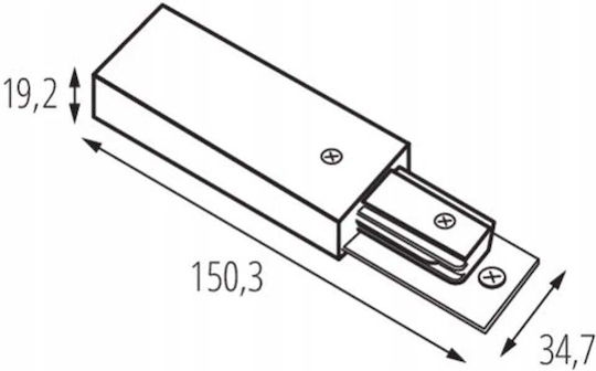 Kanlux Rail Mounting for White Lighting Fixtures