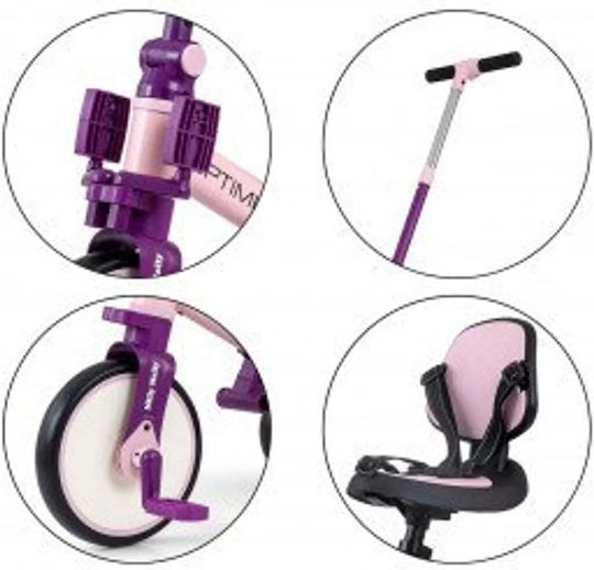 Optimus Max Convertible with Parental Handle 5 in 1 for 12 Months Pink