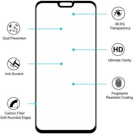 Lite Закалено стъкло за цялото лице (Honor 8X)