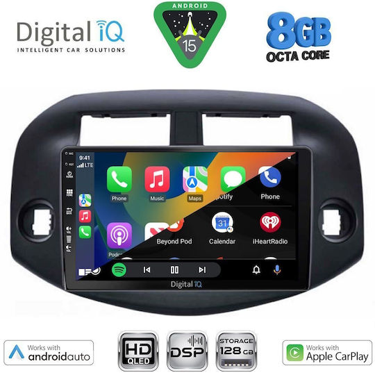Digital IQ Auto-Audiosystem für Toyota RAV 4 2006-2012 Bluetooth USB Eingebautes Wi-Fi GPS Apple CarPlay Android Auto mit 10 Zoll Touchscreen