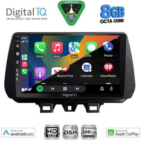 Digital IQ Auto-Audiosystem für Hyundai Tucson 2019-2023 Bluetooth USB Eingebautes Wi-Fi GPS Apple CarPlay Android Auto mit 9 Zoll Touchscreen
