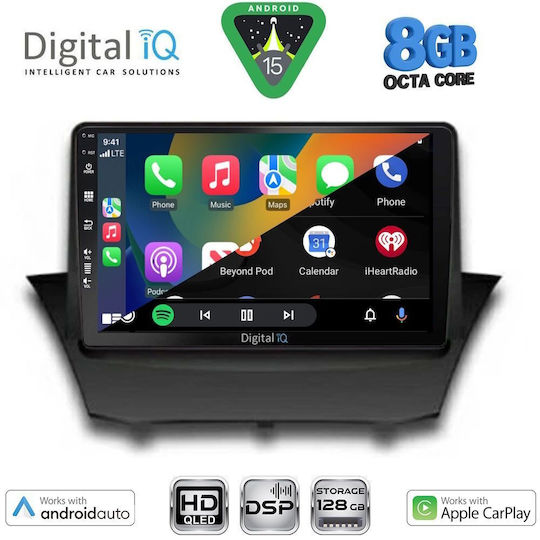 Digital IQ Auto-Audiosystem Für Ford Fiesta 2008-2017 Mit Touchscreen 9 Zoll