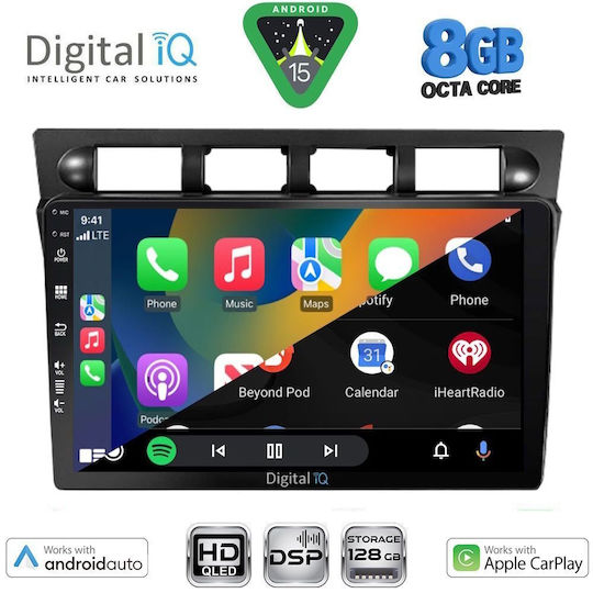 Digital IQ Auto-Audiosystem für Kia Picanto 2004-2008 Bluetooth USB Eingebautes Wi-Fi GPS Apple CarPlay Android Auto mit 9 Zoll Touchscreen