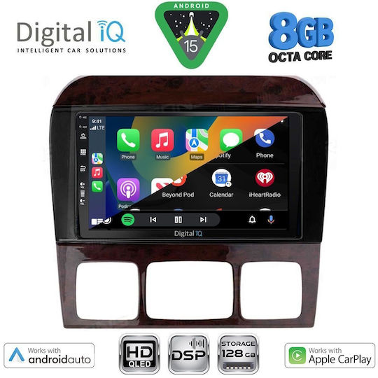 Digital IQ Ηχοσύστημα Αυτοκινήτου για Mercedes-Benz S Class 1998-2005 (Bluetooth/USB/WiFi/GPS/Apple-Carplay/Android-Auto) με Οθόνη Αφής 9"