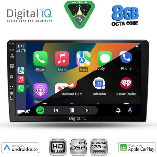 Digital IQ Auto-Audiosystem Für Kia Ceed 2009-2012 Bluetooth USB Eingebautes Wi-Fi GPS Apple CarPlay Android Auto Mit Touchscreen 9 Zoll