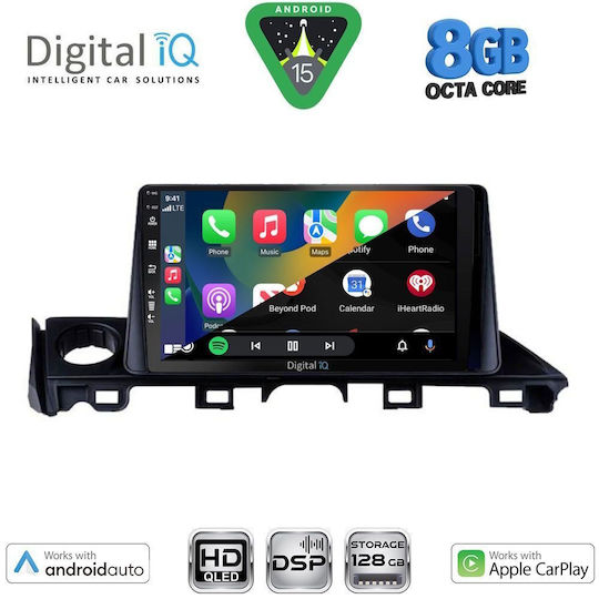 Digital IQ Auto-Audiosystem Für Mazda 6 2017-2020 Bluetooth USB Eingebautes Wi-Fi GPS Apple CarPlay Android Auto Mit 9 Zoll Touchscreen