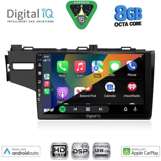 Digital IQ Auto-Audiosystem für Honda Jazz 2013-2019 mit Touchscreen 10" Bluetooth USB WiFi GPS Apple CarPlay Android Auto