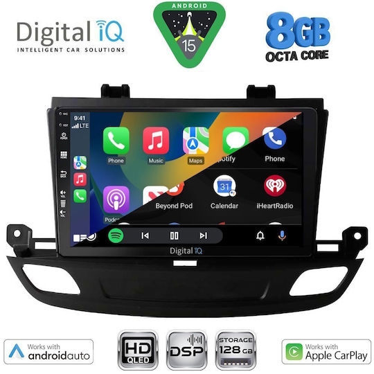 Digital IQ Auto-Audiosysteme für Opel Insignia 2018-2024 Bluetooth USB Eingebautes Wi-Fi GPS Apple CarPlay Android Auto mit Touchscreen 9 Zoll