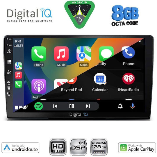 Digital IQ Ηχοσύστημα Αυτοκινήτου για Toyota Land Cruiser 1998-2003 (Bluetooth/USB/WiFi/GPS/Apple-Carplay/Android-Auto) με Οθόνη Αφής 9"