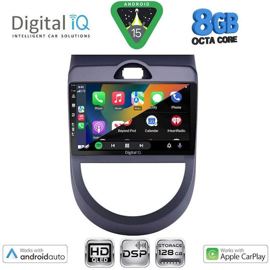 Digital IQ Ηχοσύστημα Αυτοκινήτου για Kia Soul 2008-2013 (Bluetooth/USB/WiFi/GPS/Apple-Carplay/Android-Auto) με Οθόνη Αφής 9"