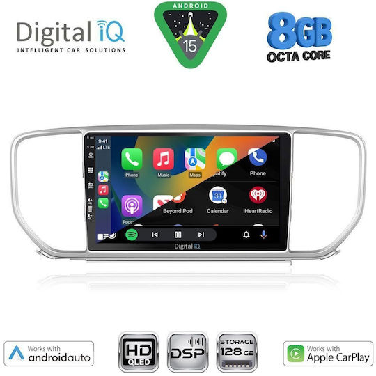 Digital IQ Auto-Audiosysteme für Kia Sportage 2018-2021 mit Touchscreen 9 Zoll Bluetooth USB WiFi GPS Apple CarPlay Android Auto