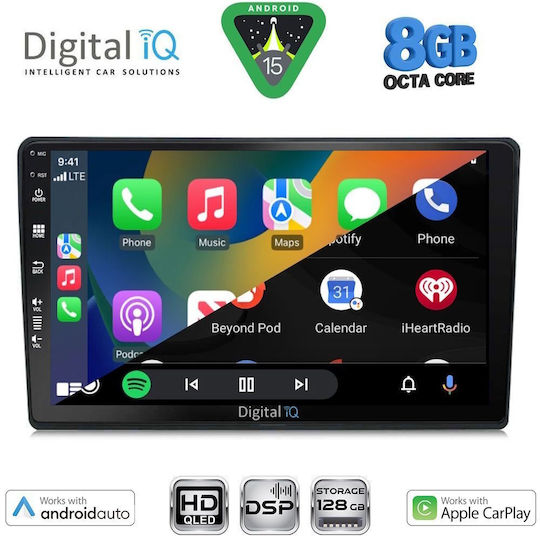 Digital IQ Auto-Audiosystem Für Toyota Auris 2013-2015 Bluetooth USB Eingebautes Wi-Fi GPS Apple CarPlay Android Auto Mit Touchscreen 10 Zoll