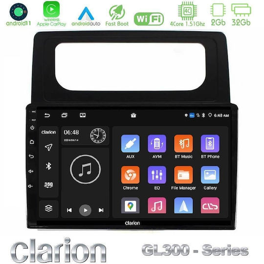 Clarion Auto-Audiosystem für Volkswagen Caddy 2004-2014 (Bluetooth/USB/AUX/Eingebautes Wi-Fi / 3G/GPS/Apple CarPlay/Android Auto) mit Touchscreen 10"