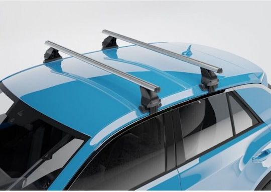 Menabo Komplettes Set Autodachträger aus Aluminium Omega M 112 cm Silber für Ford C-Max 5 Türen 2003>2010