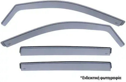 DGA Satz Windabweiser Vordere und Hintere Dark Fime für Nissan Blatt 2017+ 4Stück